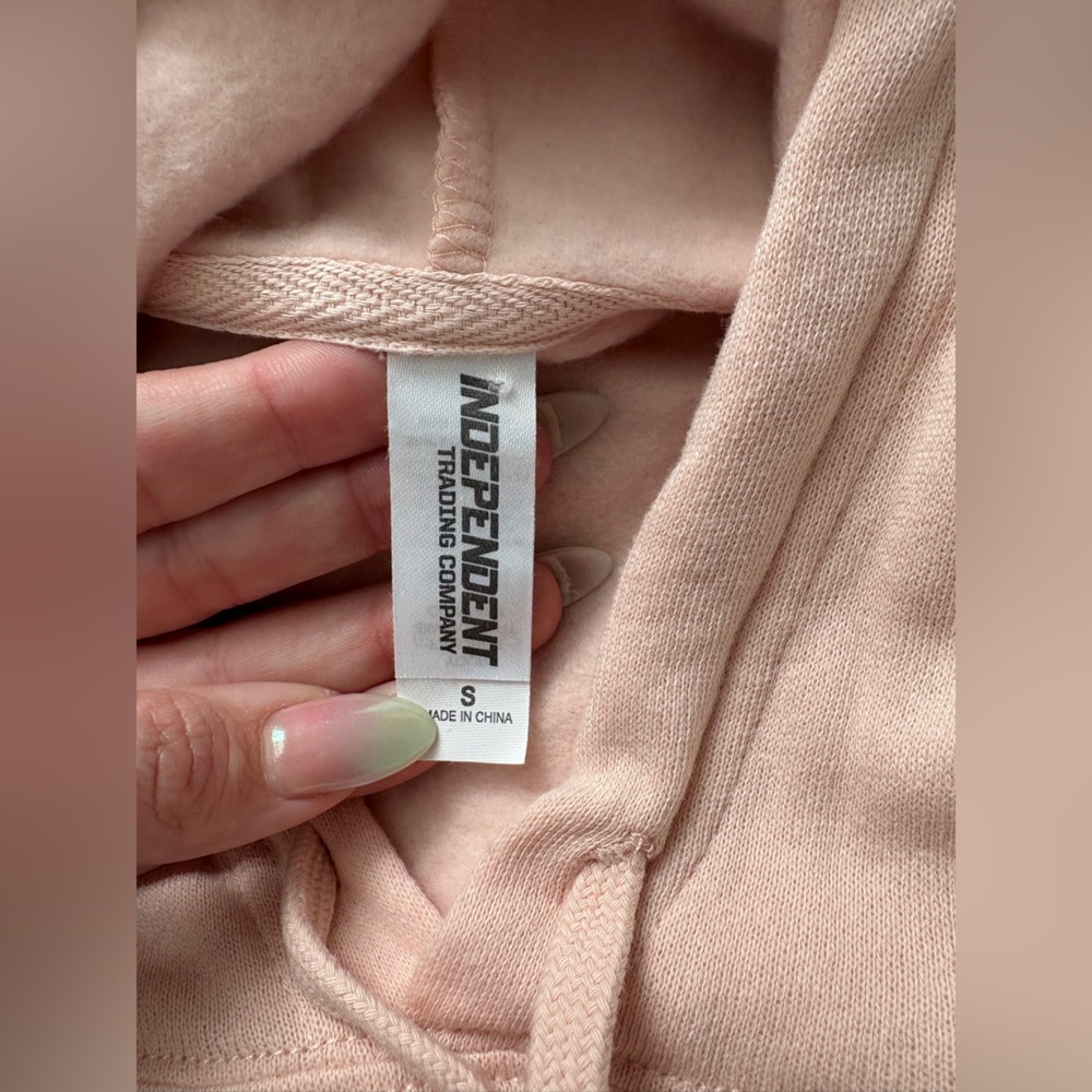 Pink Cropped Hoodie - Picture 3 of 4